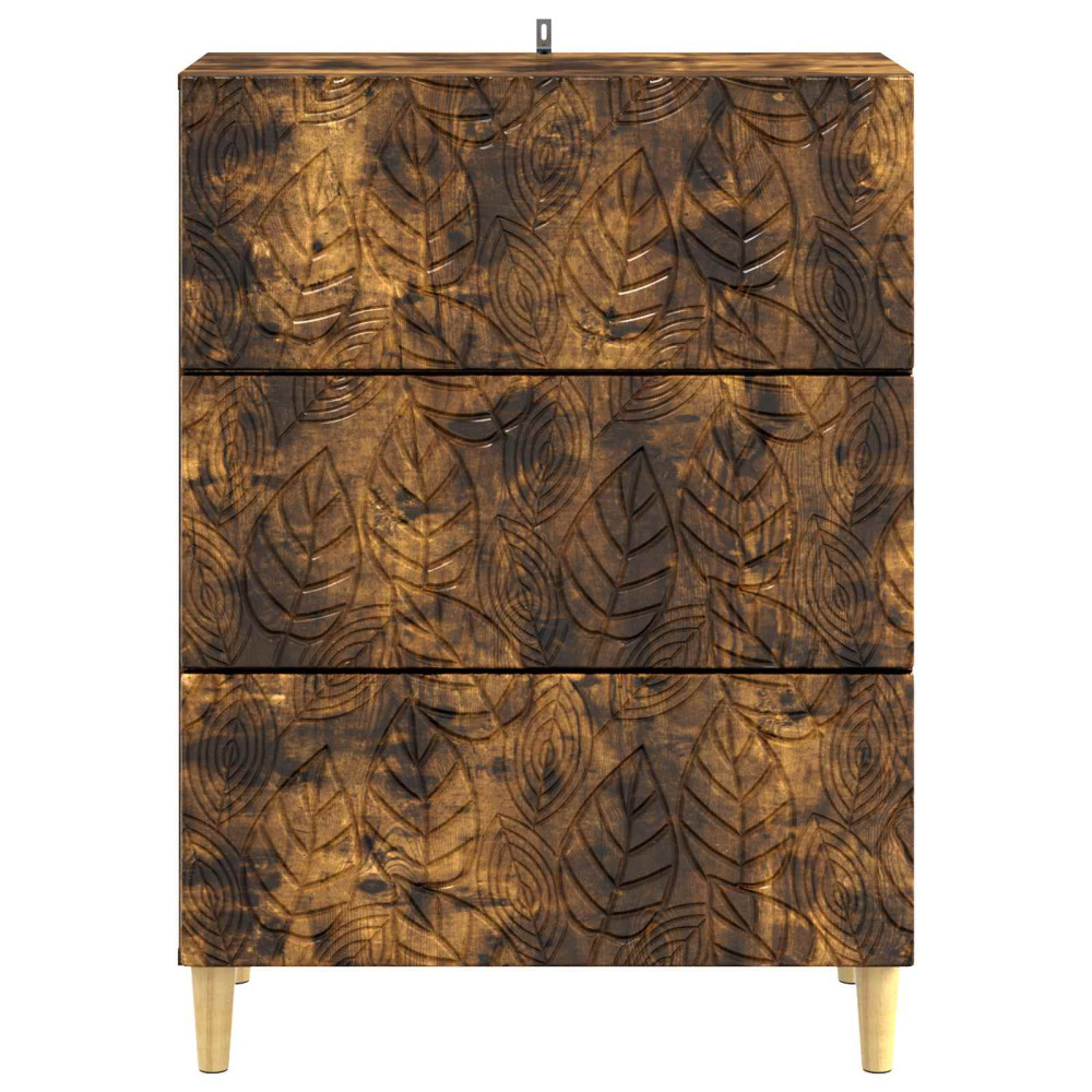 Produktbild för Lådans skåp Rökt ek 66 x 34,5 x 90 cm Konstruerat trä