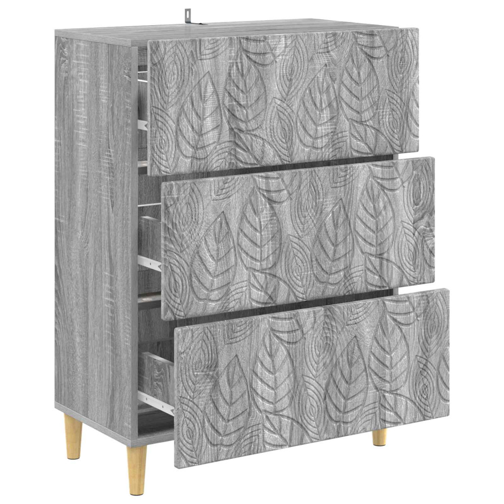 Produktbild för Lådans skåp Grå Sonoma 66 x 34,5 x 90 cm Konstruerat trä