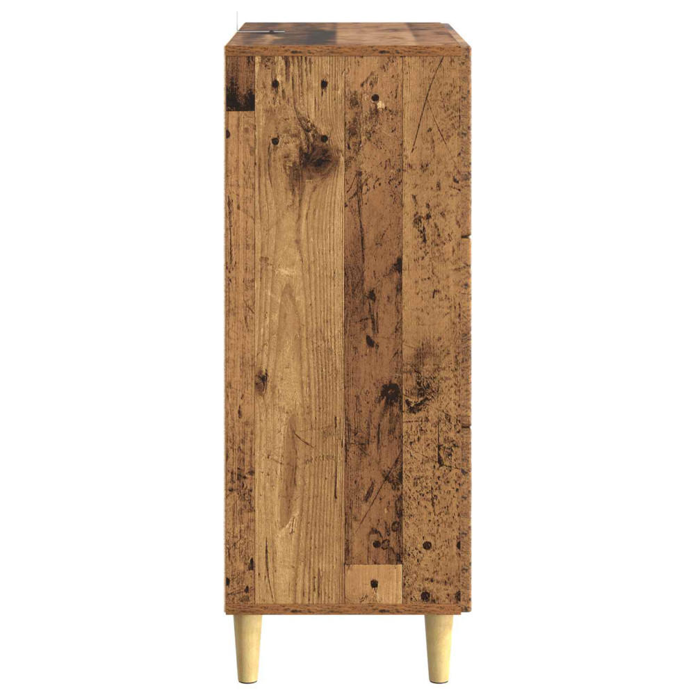 Produktbild för Lådans skåp Gammalt trä 66 x 34,5 x 90 cm Konstruerat trä