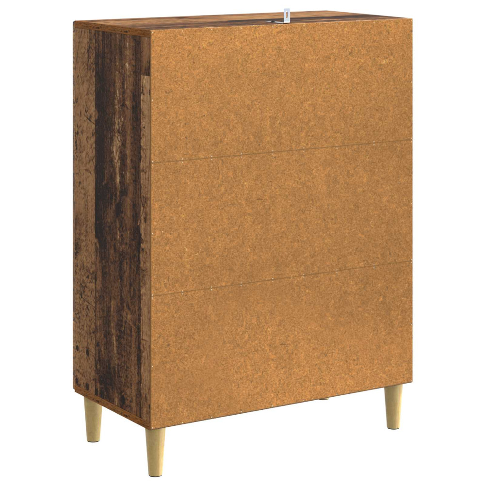Produktbild för Lådans skåp Gammalt trä 66 x 34,5 x 90 cm Konstruerat trä
