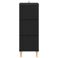 Produktbild för Lådans skåp Svart 33 x 34,5 x 90 cm Konstruerat trä