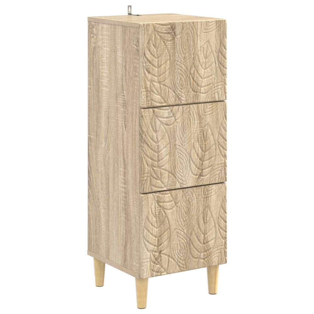 Produktbild för Lådans skåp Sonoma-ek 33 x 34,5 x 90 cm Konstruerat trä