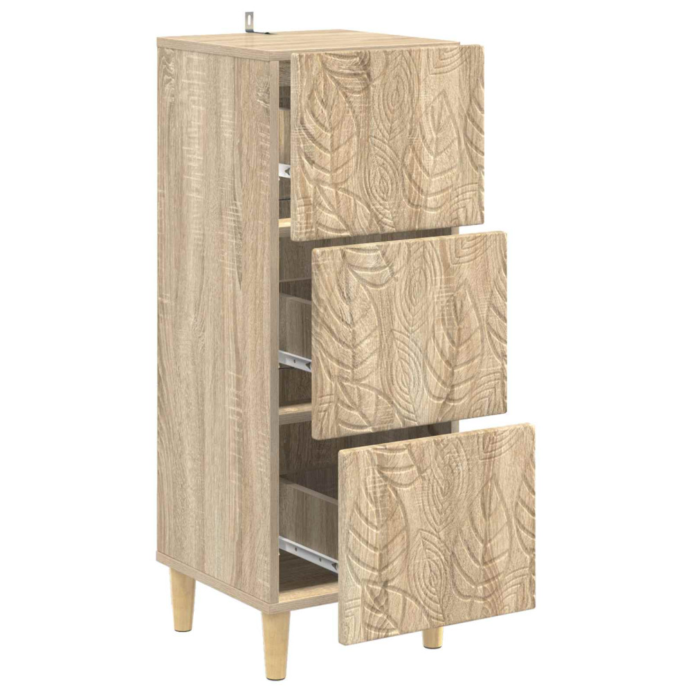 Produktbild för Lådans skåp Sonoma-ek 33 x 34,5 x 90 cm Konstruerat trä