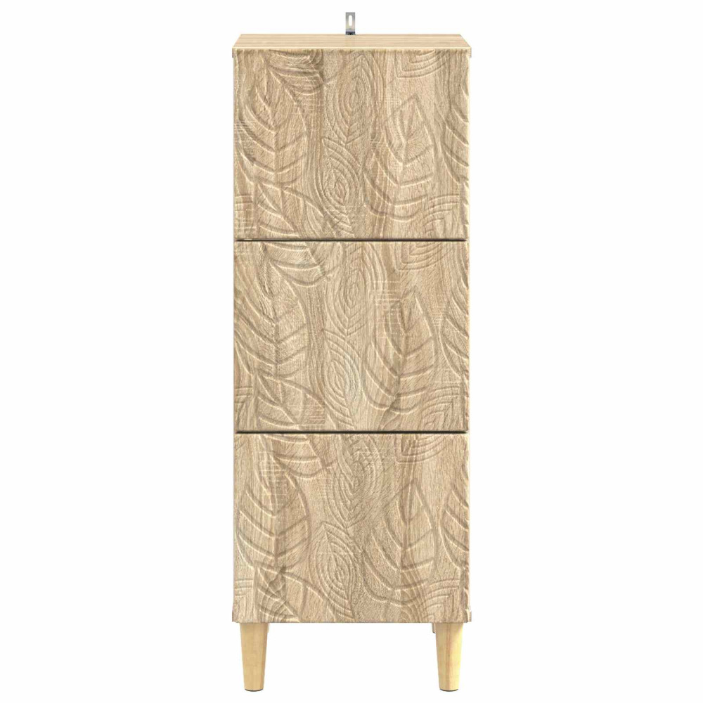 Produktbild för Lådans skåp Sonoma-ek 33 x 34,5 x 90 cm Konstruerat trä