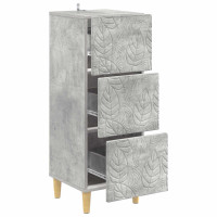 Produktbild för Lådans skåp Betonggrå 33 x 34,5 x 90 cm Konstruerat trä