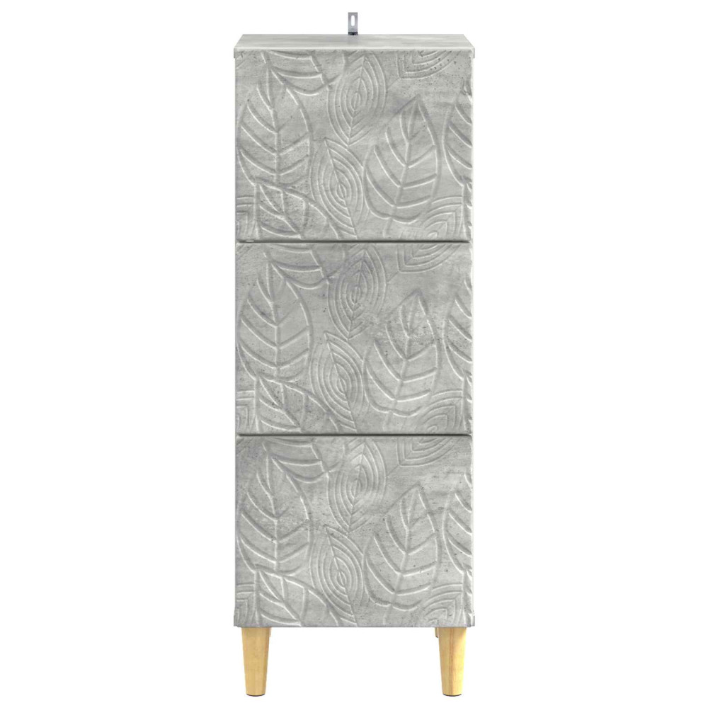Produktbild för Lådans skåp Betonggrå 33 x 34,5 x 90 cm Konstruerat trä