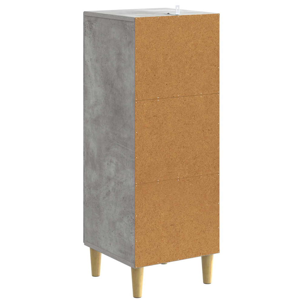 Produktbild för Lådans skåp Betonggrå 33 x 34,5 x 90 cm Konstruerat trä