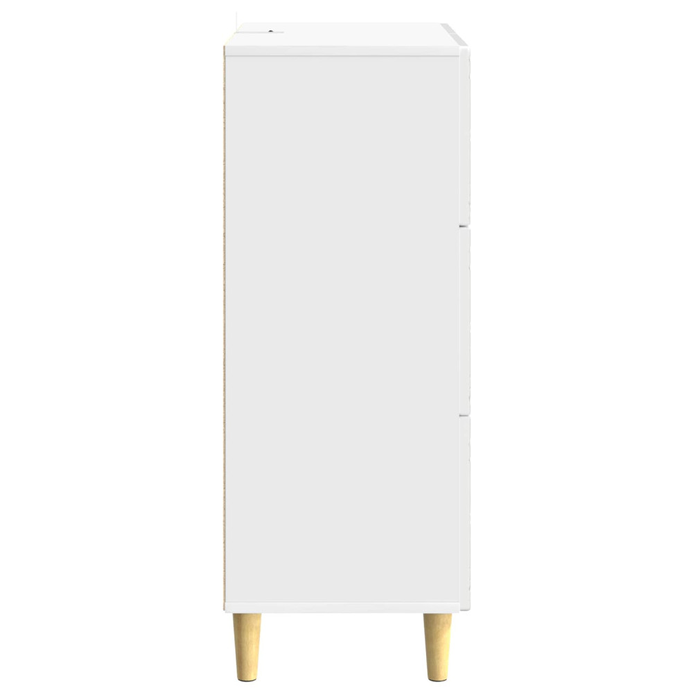 Produktbild för Lådans skåp Vit högglans 33 x 34,5 x 90 cm Konstruerat trä