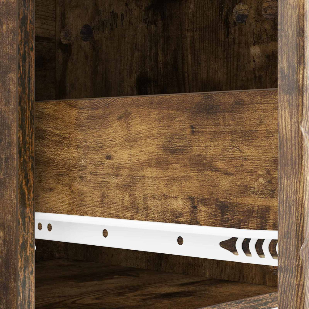Produktbild för Lådans skåp Rökt ek 33 x 34,5 x 90 cm Konstruerat trä