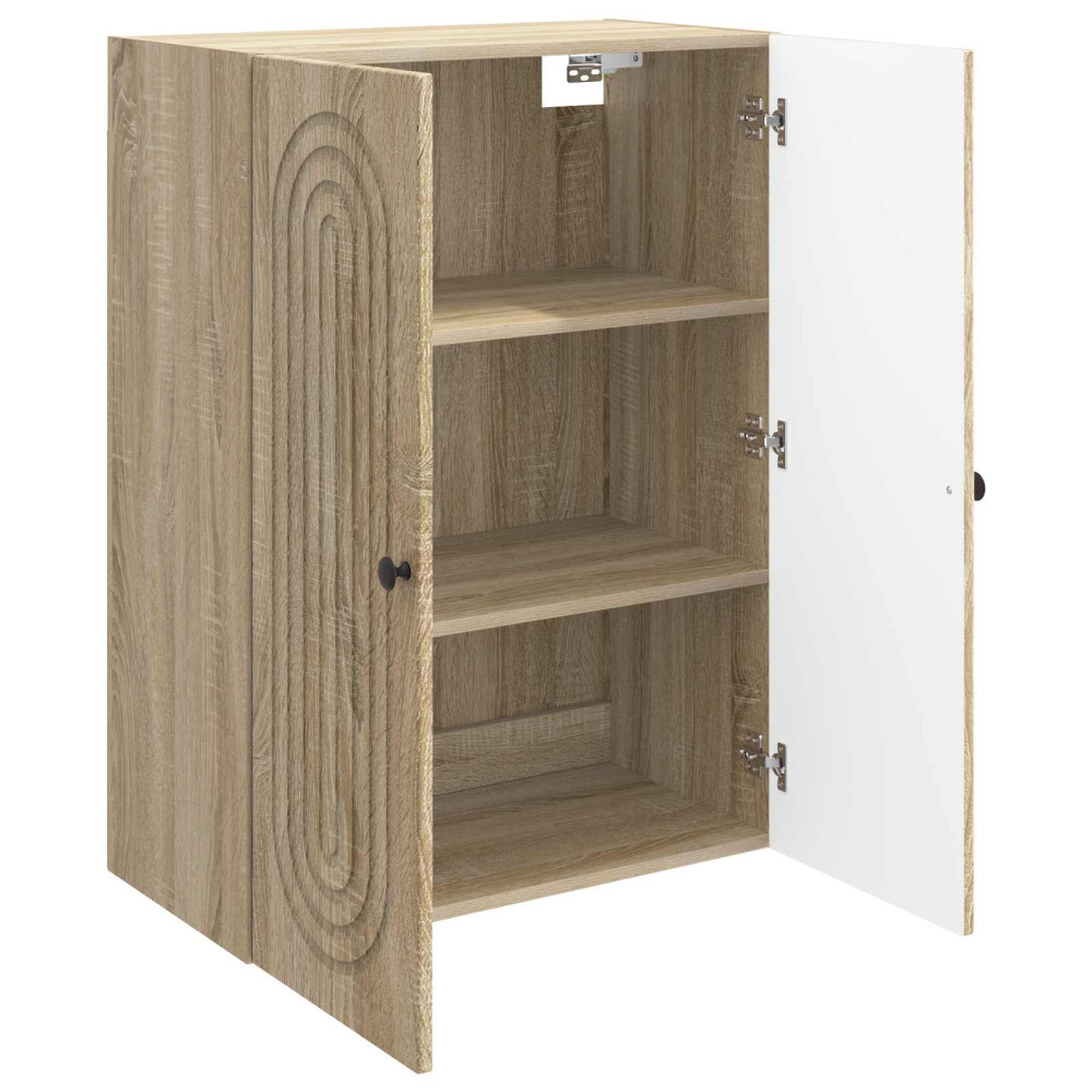 Produktbild för Väggmonterat skåp Sonoma-ek 66 x 34,5 x 90 cm Konstruerat trä