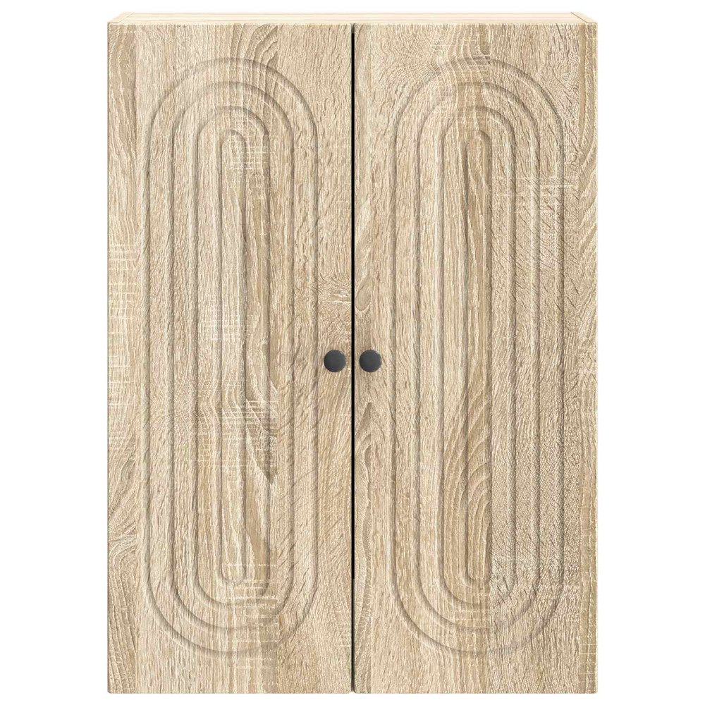 Produktbild för Väggmonterat skåp Sonoma-ek 66 x 34,5 x 90 cm Konstruerat trä