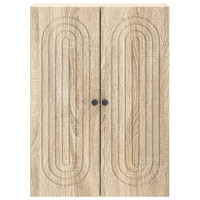 Produktbild för Väggmonterat skåp Sonoma-ek 66 x 34,5 x 90 cm Konstruerat trä