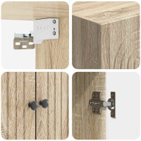 Produktbild för Väggmonterat skåp Sonoma-ek 66 x 34,5 x 90 cm Konstruerat trä
