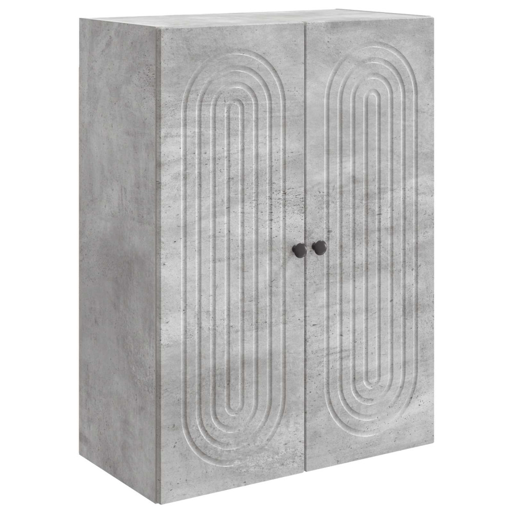 Produktbild för Väggmonterat skåp Betonggrå 66 x 34,5 x 90 cm Konstruerat trä