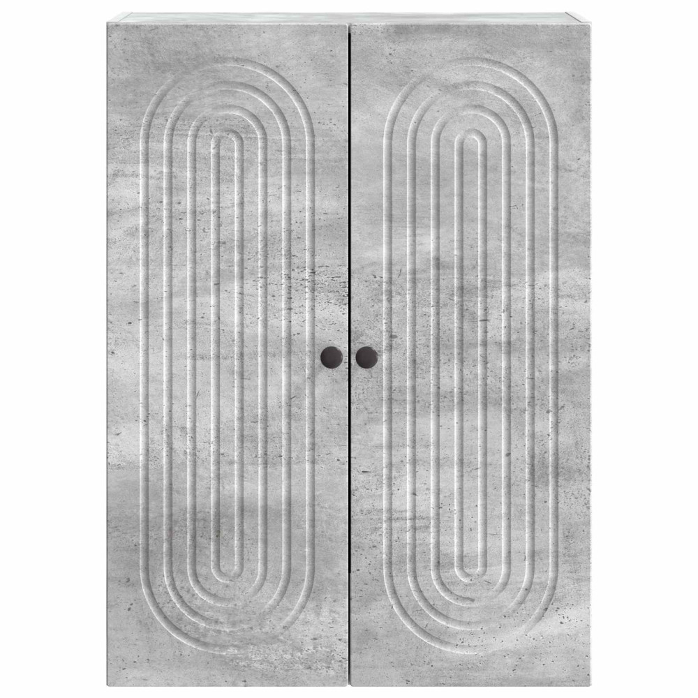 Produktbild för Väggmonterat skåp Betonggrå 66 x 34,5 x 90 cm Konstruerat trä