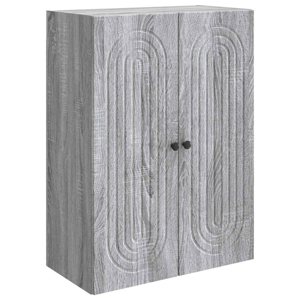 Produktbild för Väggmonterat skåp Grå Sonoma 66 x 34,5 x 90 cm Konstruerat trä