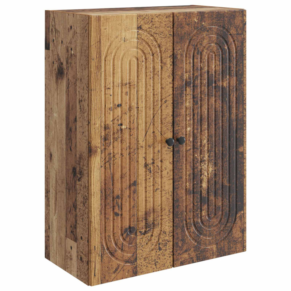 Produktbild för Väggmonterat skåp Gammalt trä 66 x 34,5 x 90 cm Konstruerat trä