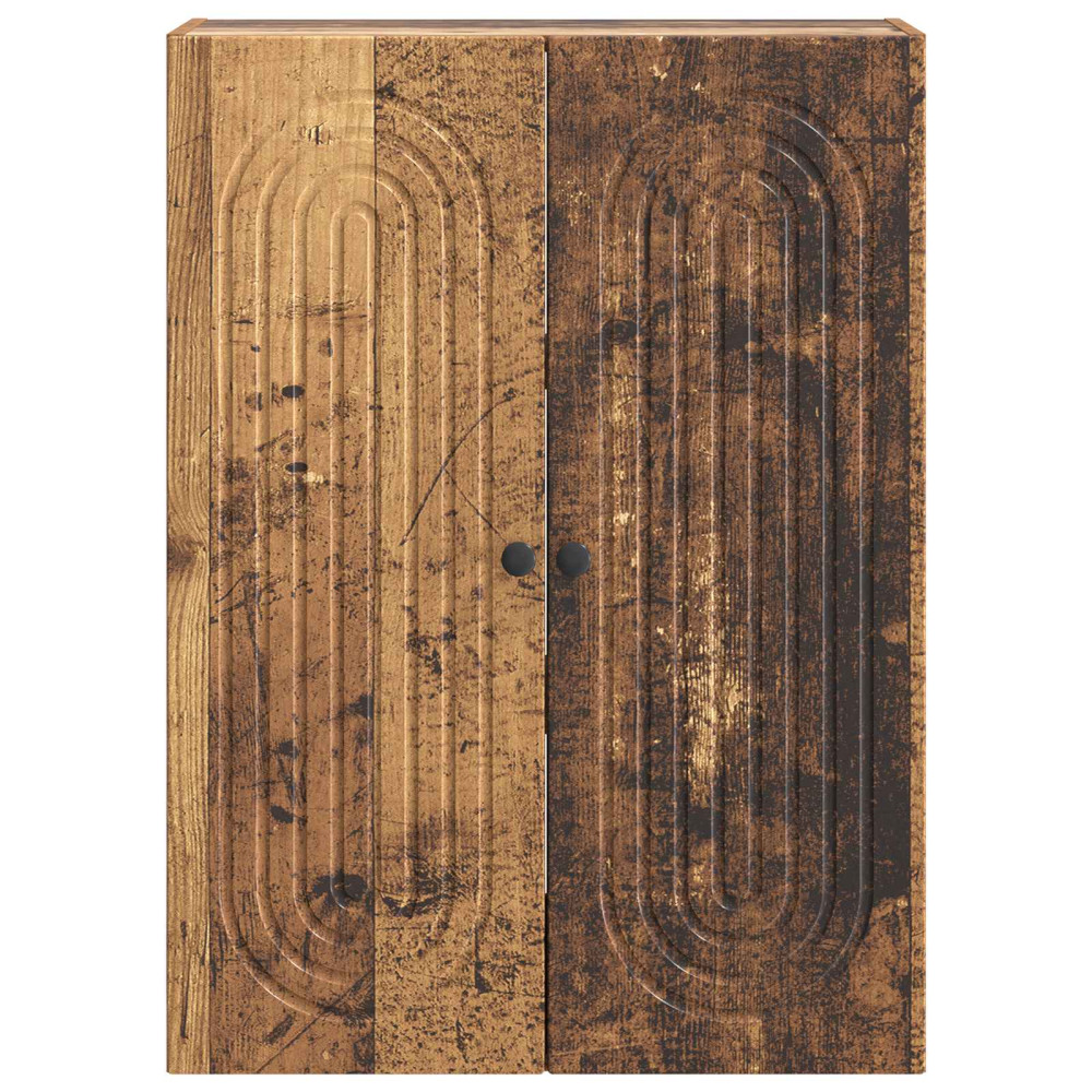 Produktbild för Väggmonterat skåp Gammalt trä 66 x 34,5 x 90 cm Konstruerat trä