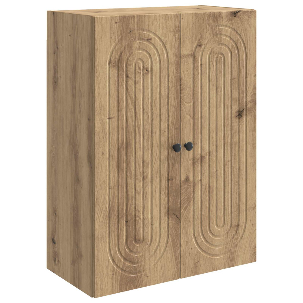 Produktbild för Väggmonterat skåp Artisan-ek 66 x 34,5 x 90 cm Konstruerat trä