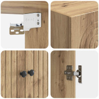 Produktbild för Väggmonterat skåp Artisan-ek 66 x 34,5 x 90 cm Konstruerat trä