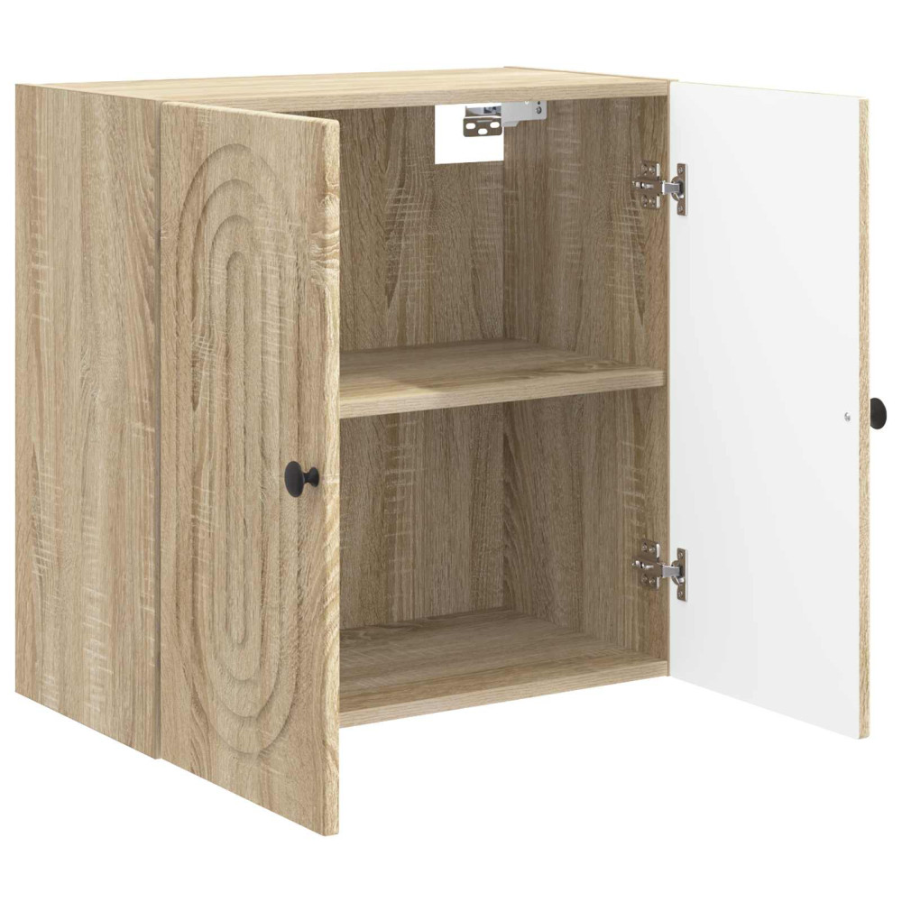 Produktbild för Väggmonterat skåp Sonoma-ek 59 x 31 x 60 cm Konstruerat trä