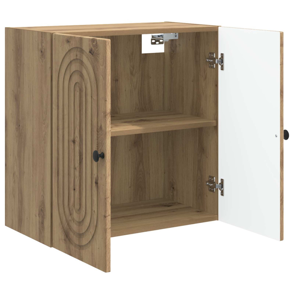 Produktbild för Väggmonterat skåp Artisan-ek 59 x 31 x 60 cm Konstruerat trä