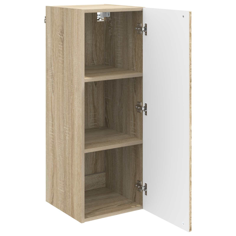 Produktbild för Väggmonterat skåp Sonoma-ek 33 x 34,5 x 90 cm Konstruerat trä