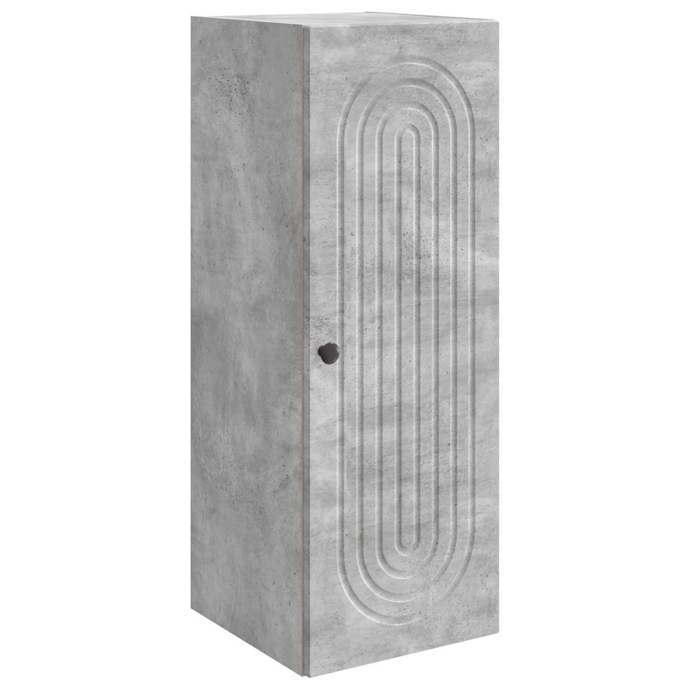 Produktbild för Väggmonterat skåp Betonggrå 33 x 34,5 x 90 cm Konstruerat trä