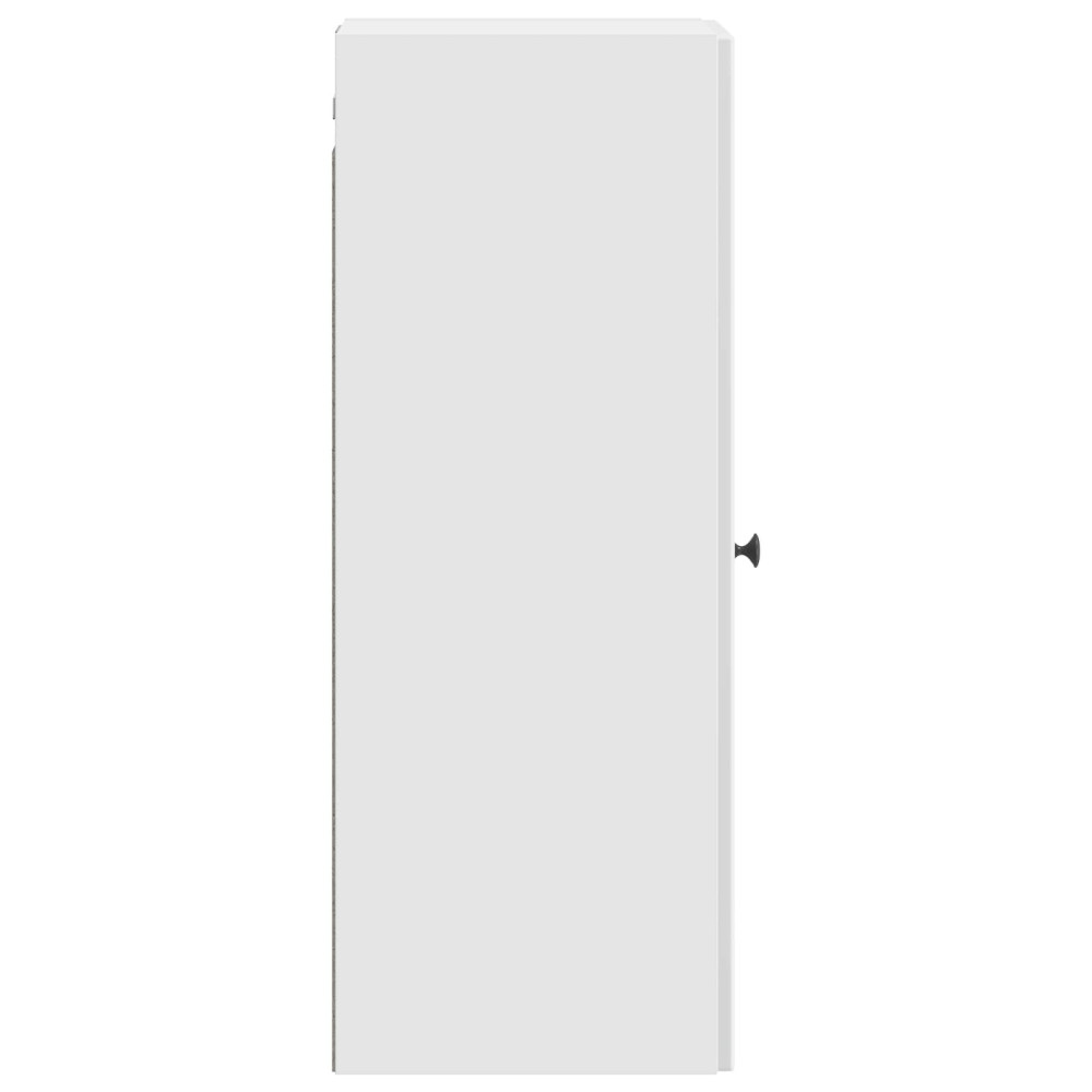 Produktbild för Väggmonterat skåp Vit högglans 33 x 34,5 x 90 cm