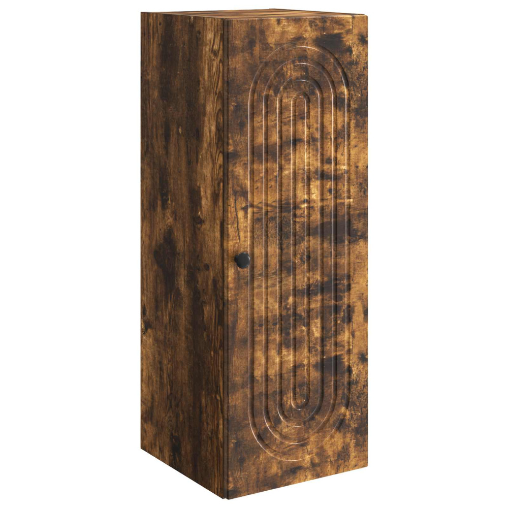 Produktbild för Väggmonterat skåp Rökt ek 33 x 34,5 x 90 cm Konstruerat trä