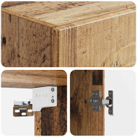 Produktbild för Väggmonterat skåp Gammalt trä 33 x 34,5 x 90 cm Konstruerat trä