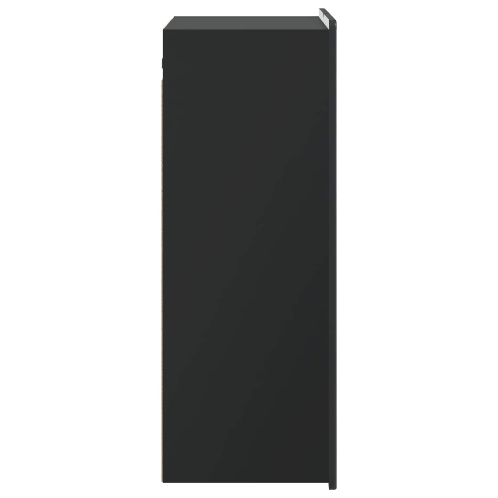 Produktbild för Väggmonterat skåp Svart 66 x 34,5 x 92 cm Konstruerat trä