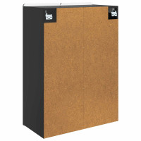 Produktbild för Väggmonterat skåp Svart 66 x 34,5 x 92 cm Konstruerat trä