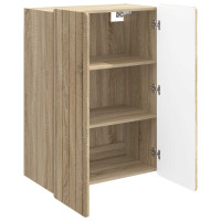 Produktbild för Väggmonterat skåp Sonoma-ek 66 x 34,5 x 92 cm Konstruerat trä