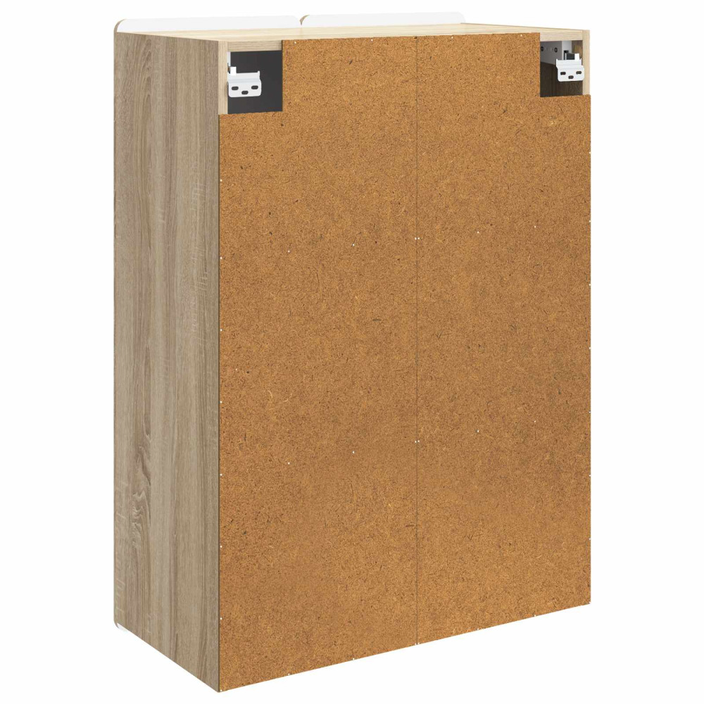 Produktbild för Väggmonterat skåp Sonoma-ek 66 x 34,5 x 92 cm Konstruerat trä
