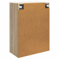 Produktbild för Väggmonterat skåp Sonoma-ek 66 x 34,5 x 92 cm Konstruerat trä