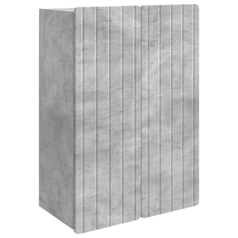 Produktbild för Väggmonterat skåp Betonggrå 66 x 34,5 x 92 cm Konstruerat trä