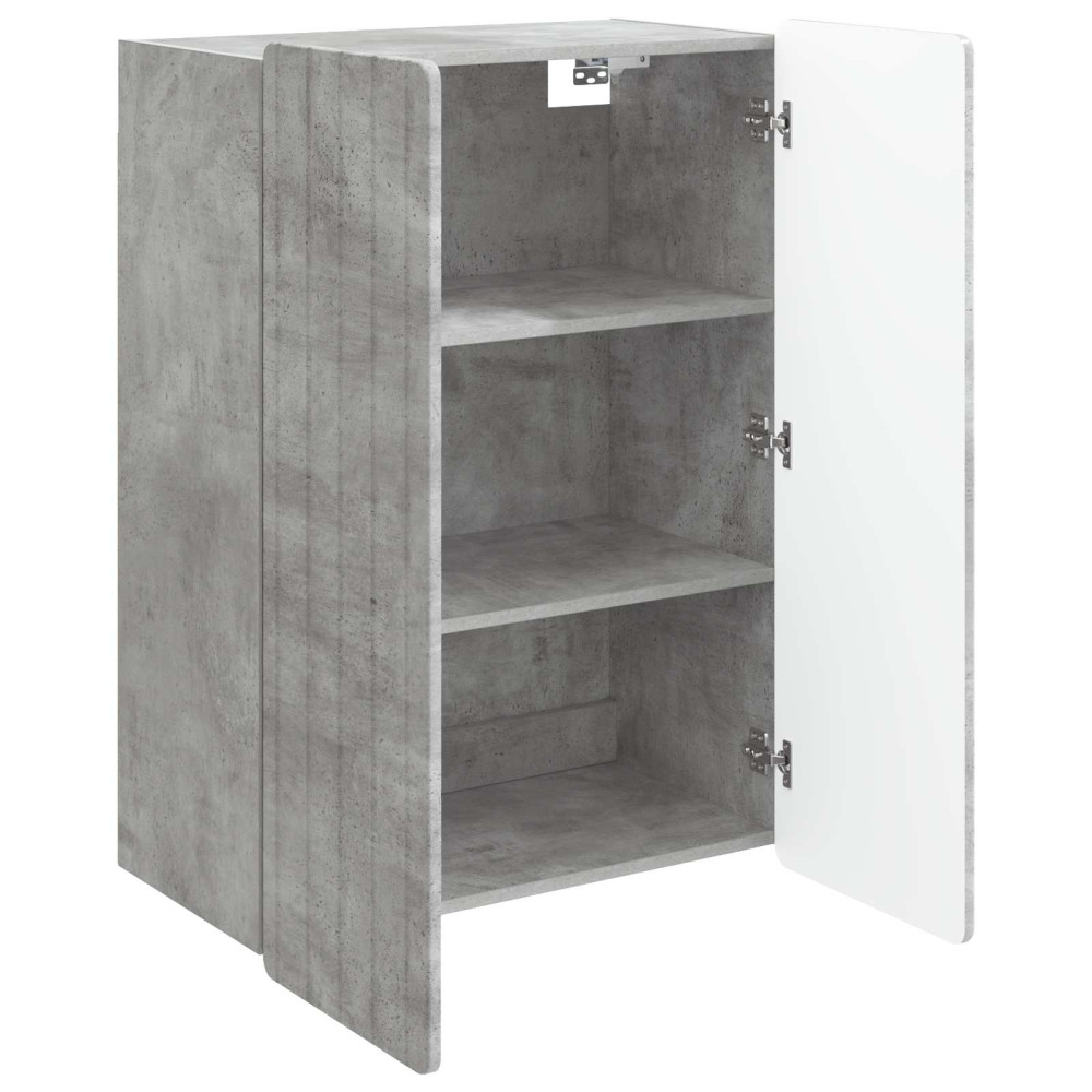 Produktbild för Väggmonterat skåp Betonggrå 66 x 34,5 x 92 cm Konstruerat trä