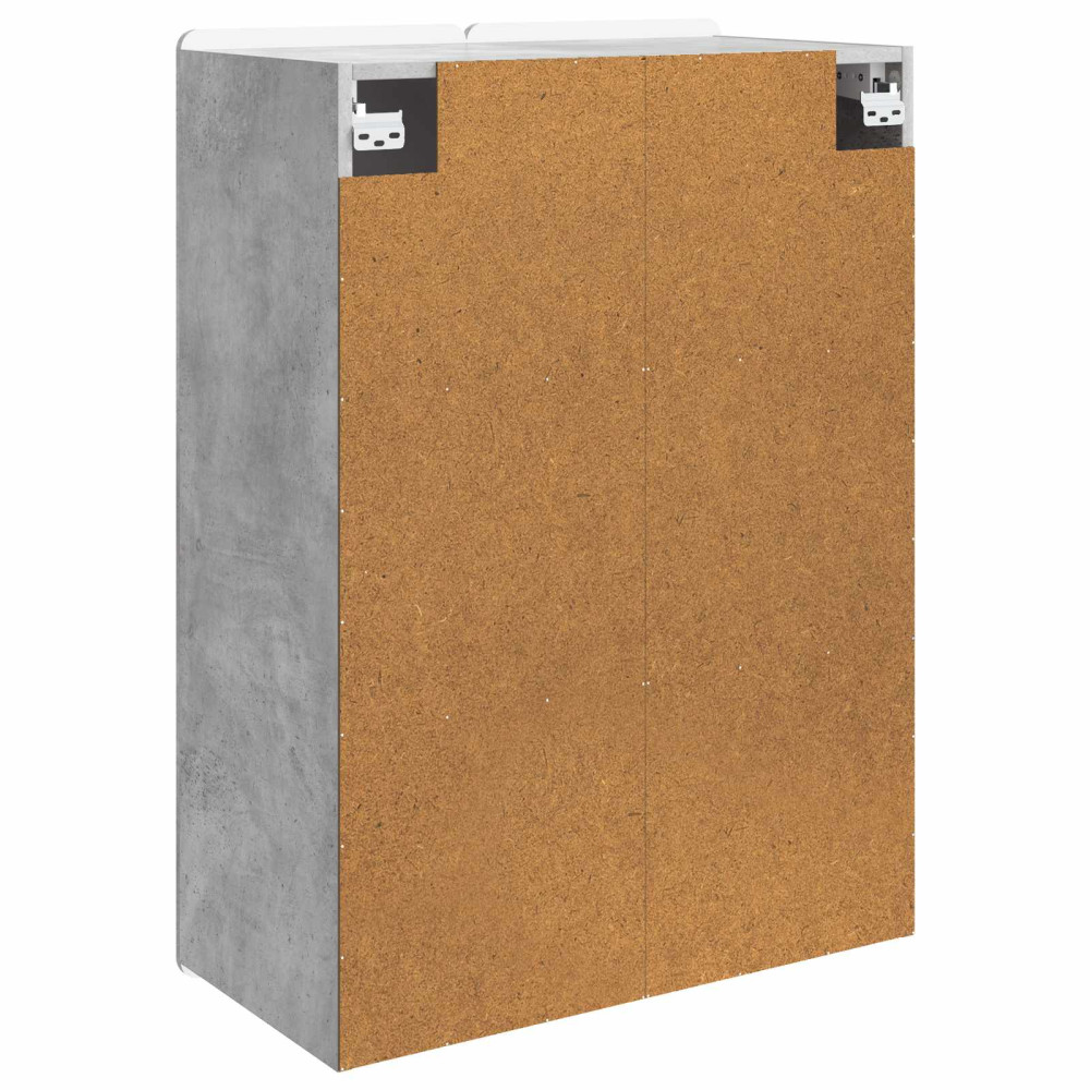 Produktbild för Väggmonterat skåp Betonggrå 66 x 34,5 x 92 cm Konstruerat trä