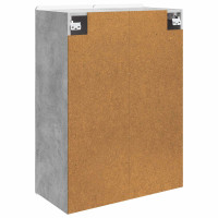 Produktbild för Väggmonterat skåp Betonggrå 66 x 34,5 x 92 cm Konstruerat trä