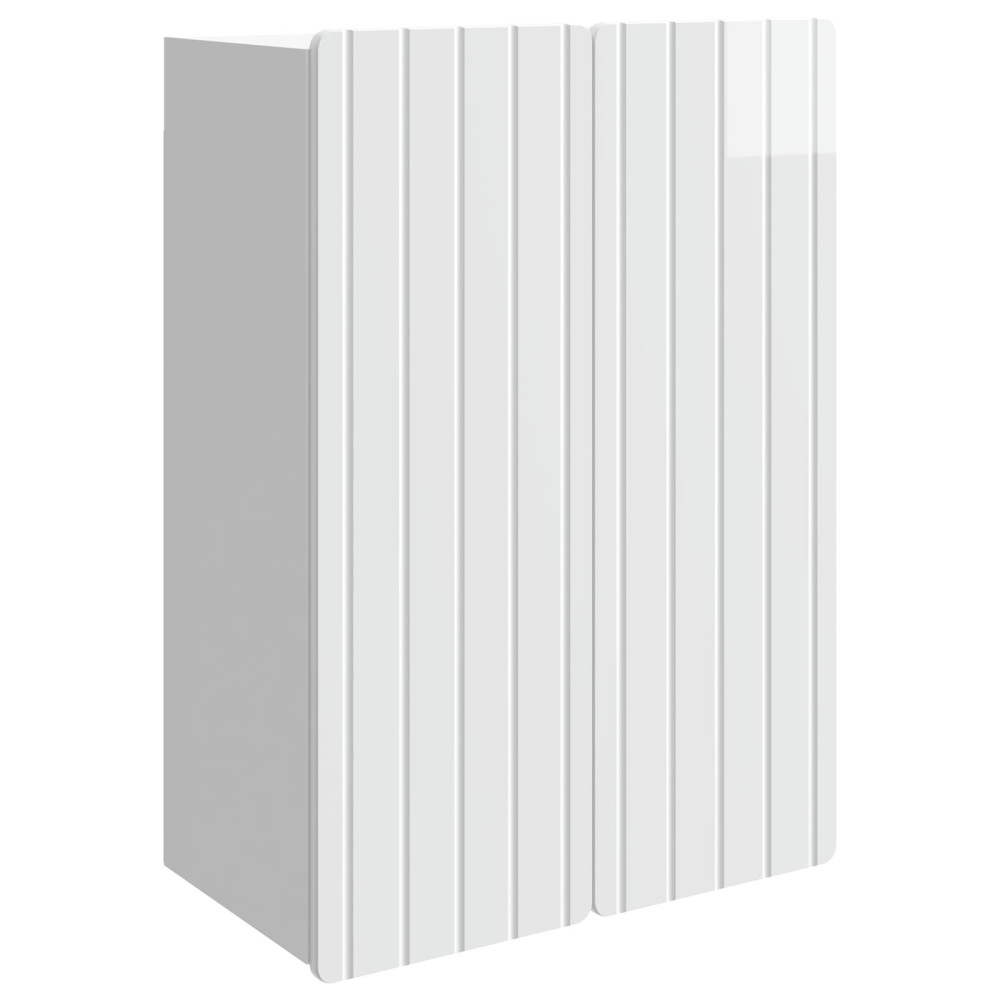 Produktbild för Väggmonterat skåp Vit högglans 66 x 34,5 x 92 cm