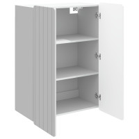 Produktbild för Väggmonterat skåp Vit högglans 66 x 34,5 x 92 cm