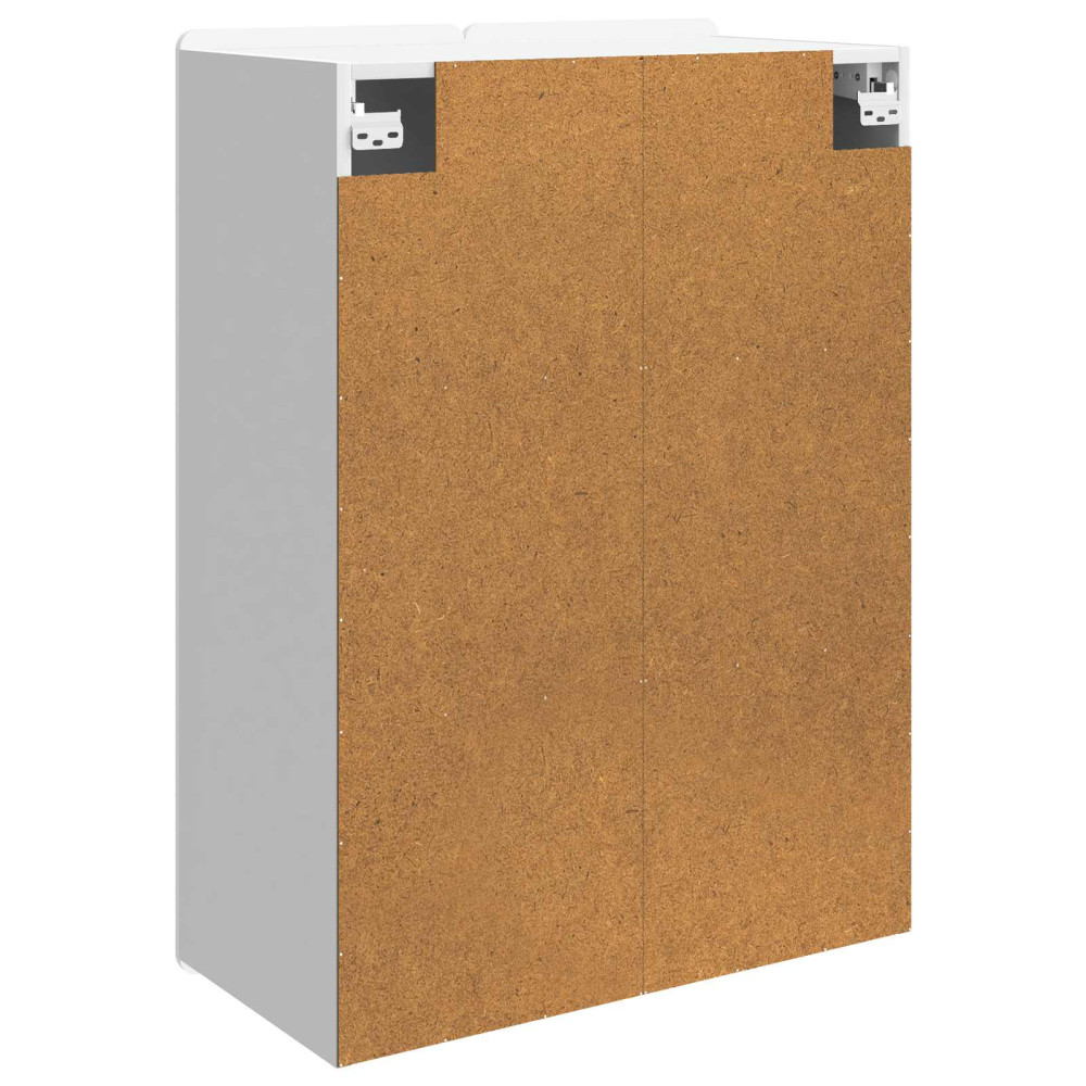 Produktbild för Väggmonterat skåp Vit högglans 66 x 34,5 x 92 cm