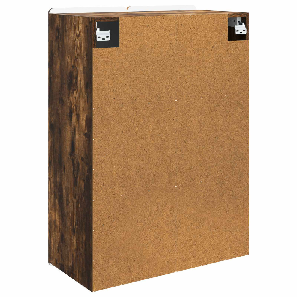 Produktbild för Väggmonterat skåp Rökt ek 66 x 34,5 x 92 cm Konstruerat trä