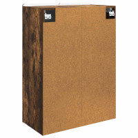 Produktbild för Väggmonterat skåp Rökt ek 66 x 34,5 x 92 cm Konstruerat trä