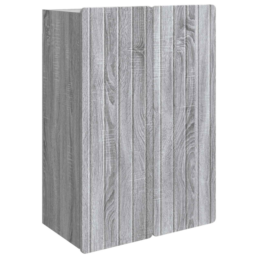 Produktbild för Väggmonterat skåp Grå Sonoma 66 x 34,5 x 92 cm Konstruerat trä