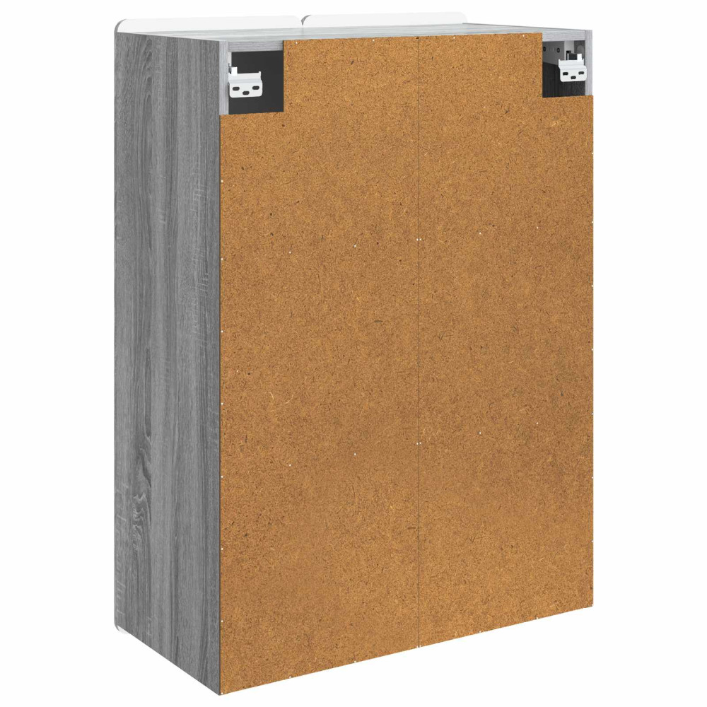 Produktbild för Väggmonterat skåp Grå Sonoma 66 x 34,5 x 92 cm Konstruerat trä