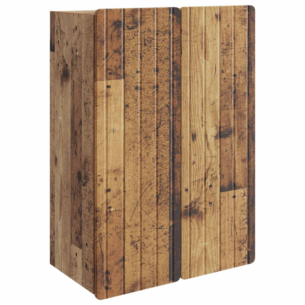 Produktbild för Väggmonterat skåp Gammalt trä 66 x 34,5 x 92 cm Konstruerat trä