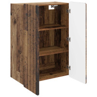 Produktbild för Väggmonterat skåp Gammalt trä 66 x 34,5 x 92 cm Konstruerat trä