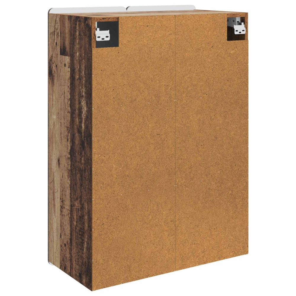 Produktbild för Väggmonterat skåp Gammalt trä 66 x 34,5 x 92 cm Konstruerat trä